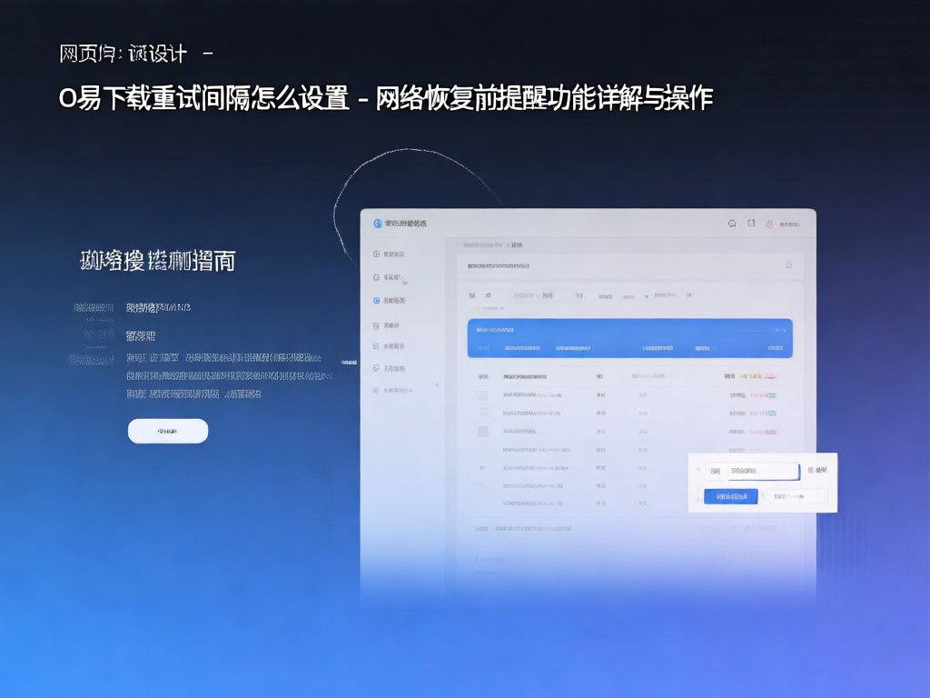 网络恢复提醒设置界面